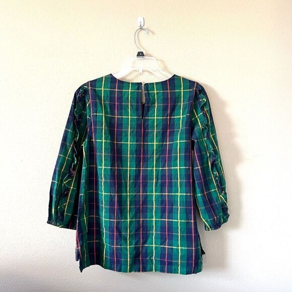 Crown & Ivy Plaid Ruffle Trim Top - Picture 6 of 8